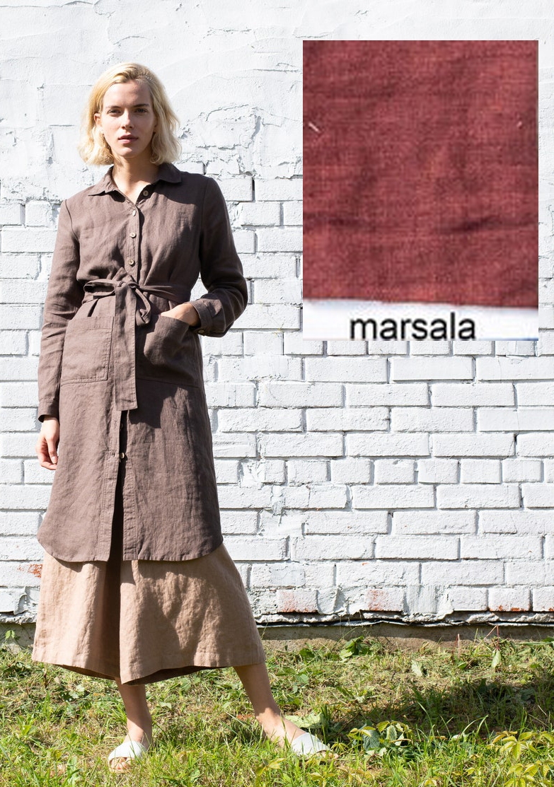 Obleka na preklop KR 1282, 100% lan Obleka na preklop KR 1282, 100% lan