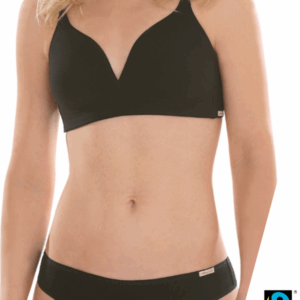 Eko Bombažni Podloženi Nedrček, brez žičke ČRN Eko Bombažni Podloženi Nedrček, brez žičke ČRN