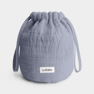 Toaletna torbica mošnjiček eko bombaž SIVKA