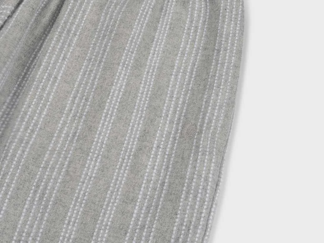 Zgornji del ženske pižame iz eko flanele, siva črtasta Zgornji del ženske pižame iz eko flanele, siva črtasta