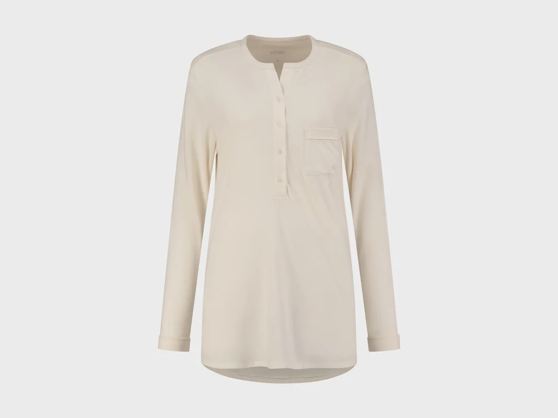 Zgornji del pižame iz eko bombaža, crem Zgornji del pižame iz eko bombaža, crem