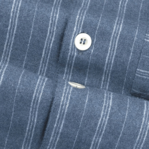 Zgornji del moške pižame iz eko flanele, denim črtasta Zgornji del moške pižame iz eko flanele, denim črtasta