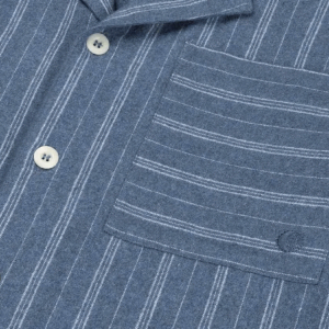 Zgornji del moške pižame iz eko flanele, denim črtasta Zgornji del moške pižame iz eko flanele, denim črtasta