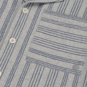 Zgornji del moške pižame iz eko flanele, siva črtasta Zgornji del moške pižame iz eko flanele, siva črtasta