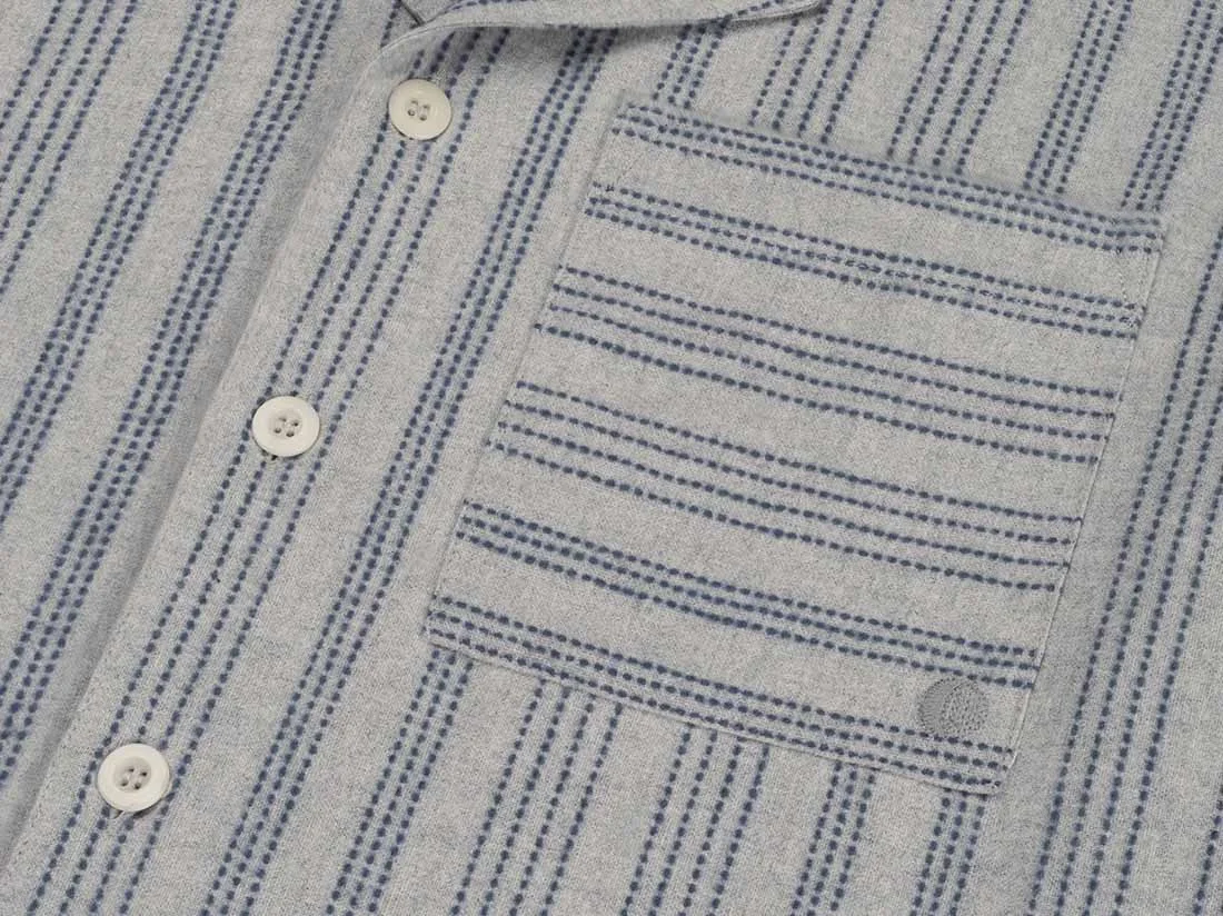 Zgornji del moške pižame iz eko flanele, siva črtasta Zgornji del moške pižame iz eko flanele, siva črtasta