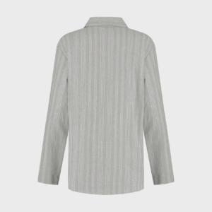 Zgornji del ženske pižame iz eko flanele, siva črtasta Zgornji del ženske pižame iz eko flanele, siva črtasta