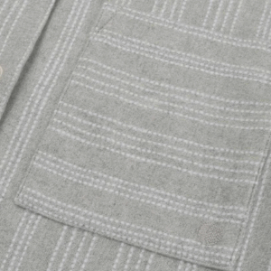 Zgornji del ženske pižame iz eko flanele, siva črtasta Zgornji del ženske pižame iz eko flanele, siva črtasta