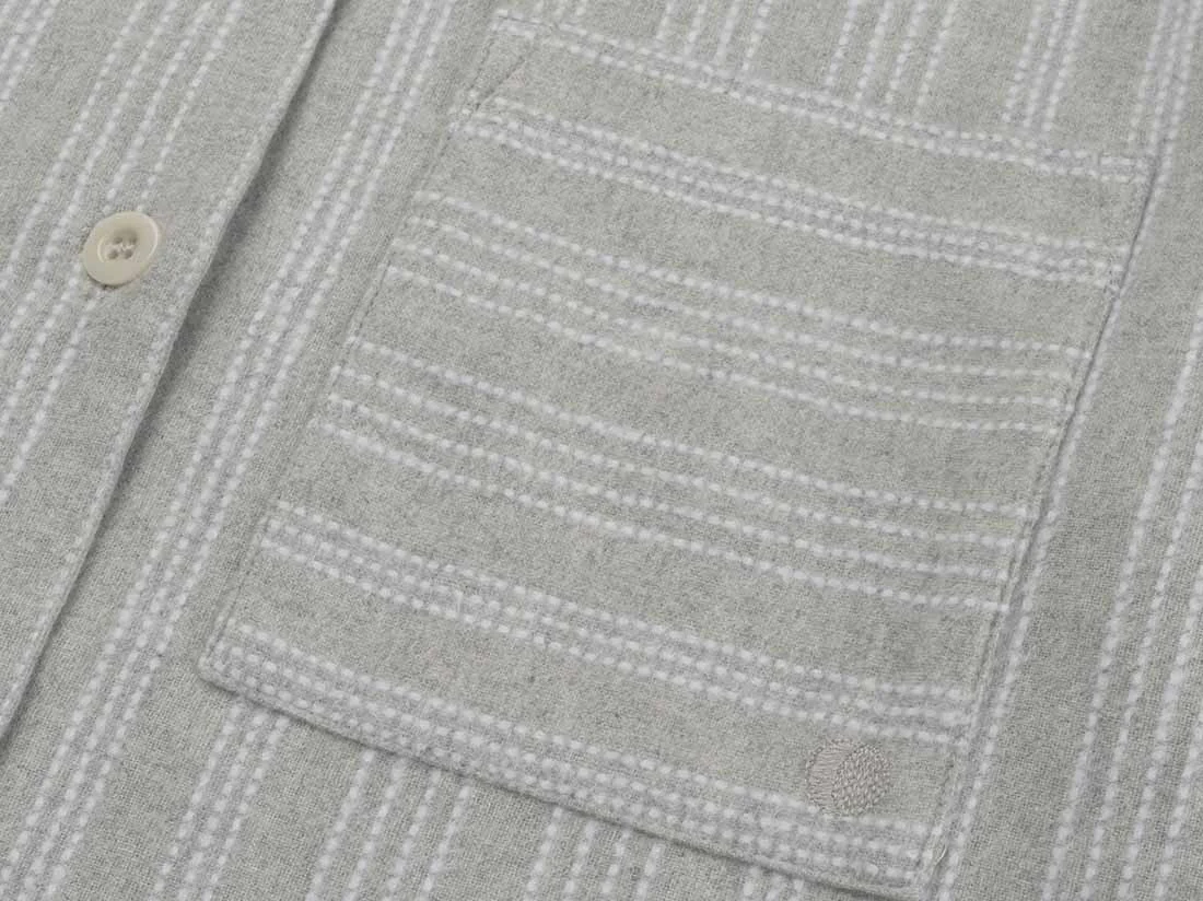 Zgornji del ženske pižame iz eko flanele, siva črtasta Zgornji del ženske pižame iz eko flanele, siva črtasta