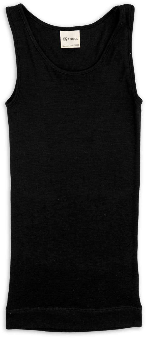 Ženska spodnja majica, črna - volna, svila daljša 46-48 Ženska spodnja majica, črna - volna, svila daljša 46-48