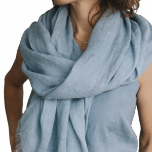 Šal iz 100% lana svetlo modra Šal iz 100% lana svetlo modra