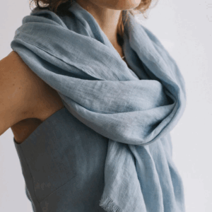 Šal iz 100% lana svetlo modra Šal iz 100% lana svetlo modra