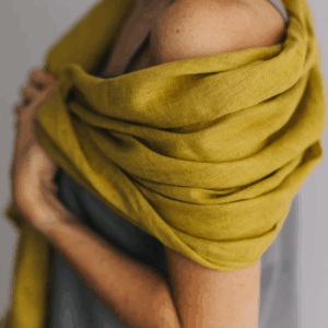 Šal iz 100% lana citrin Šal iz 100% lana citrin