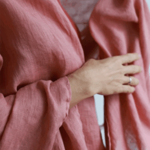 Šal iz 100% lana roza Šal iz 100% lana roza