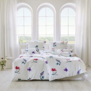 Posteljnina Blumenwiese saten, ročno potiskana 140x200, 50x70 Posteljnina Blumenwiese saten, ročno potiskana 140x200, 50x70