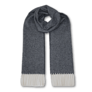 Šal iz 100% volne temno siv