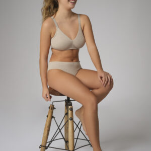 Eko Bombažni Nedrček, brez žičke BEIGE MELANGE Eko Bombažni Nedrček, brez žičke BEIGE MELANGE