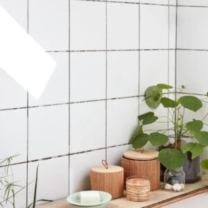 Svečnik steklo ratan Svečnik steklo ratan