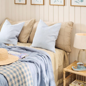 Deka 100% bombaž modra karo Deka 100% bombaž modra karo