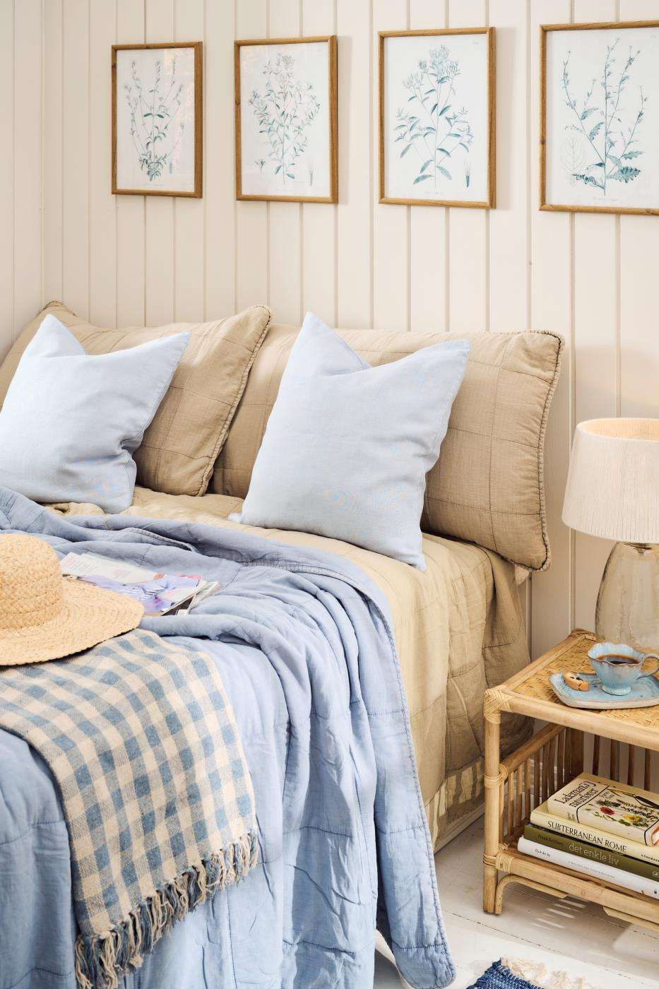 Deka 100% bombaž modra karo Deka 100% bombaž modra karo