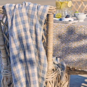 Deka 100% bombaž modra karo Deka 100% bombaž modra karo