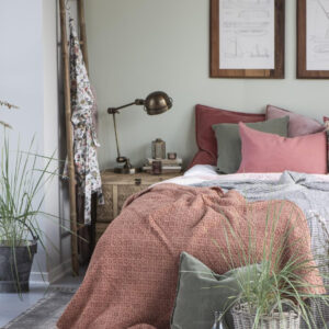 Prevleka iz 100% lanu 40x60 faded rose Prevleka iz 100% lanu 40x60 faded rose