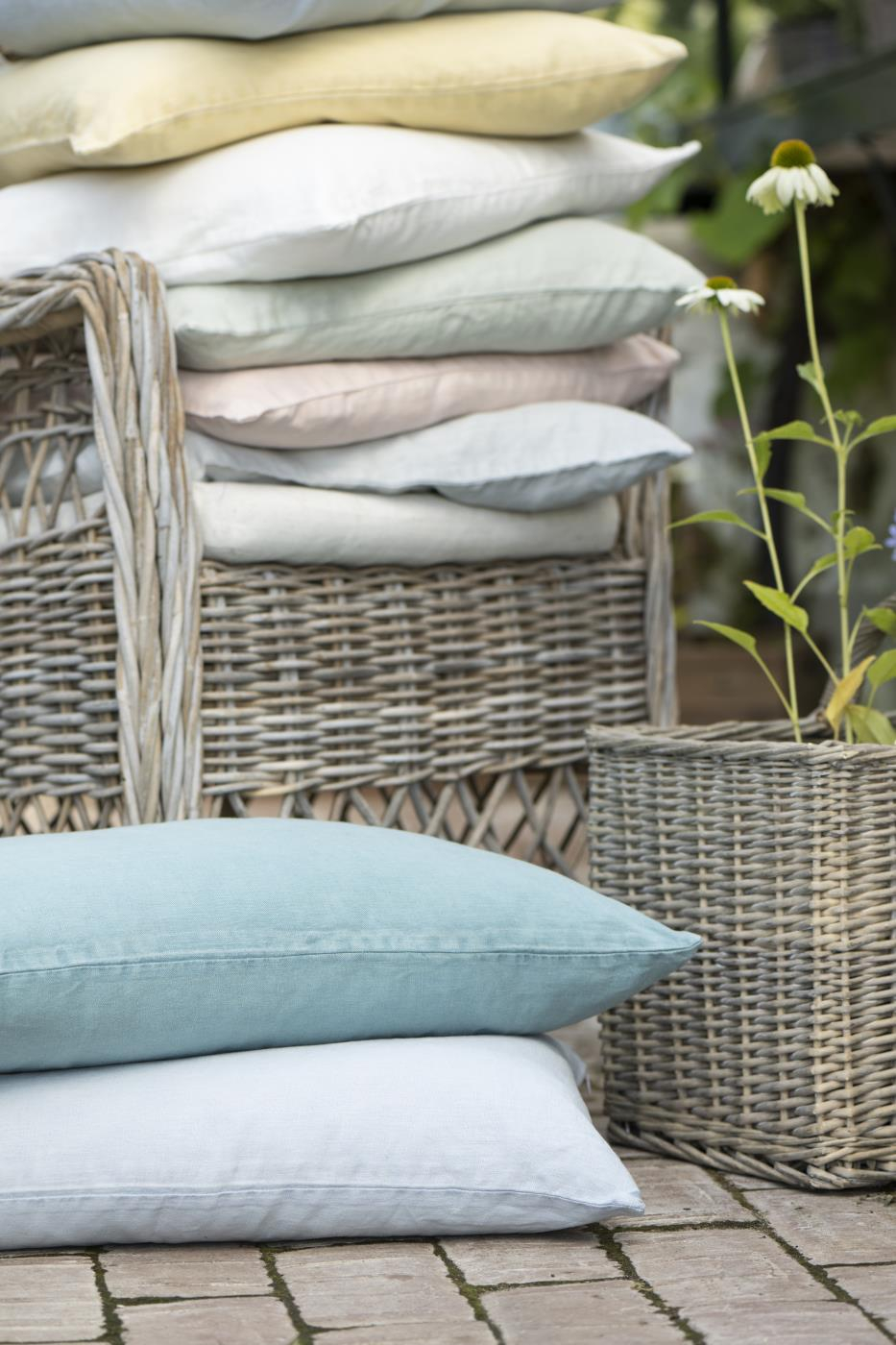 Prevleka iz 100% lanu 40x60 butter cream