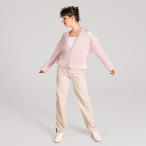 Ženska jopa Alfrey 100% merino volna ROZA S,M