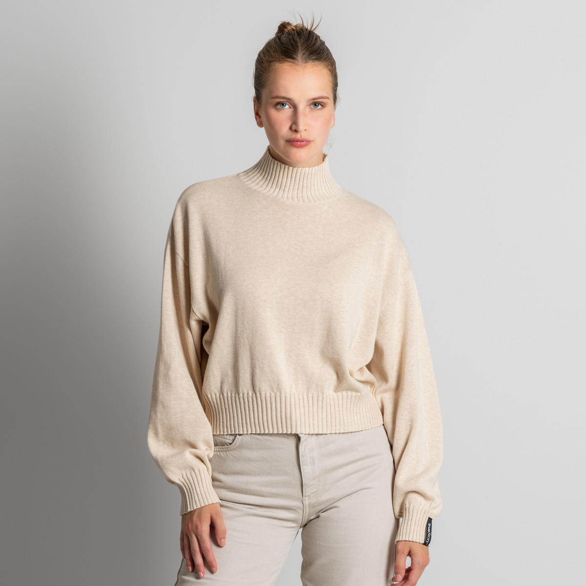 Ženski pulover Eugenie 80% eko bombaž,20% volna NATUR Ženski pulover Eugenie 80% eko bombaž,20% volna NATUR