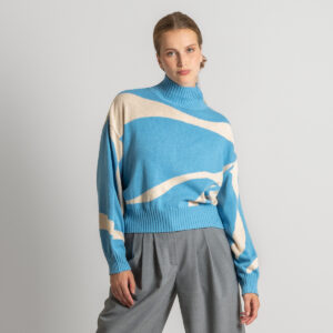 Ženski pulover Eugenie 80% eko bombaž,20% volna SV.MODER/NATUR Ženski pulover Eugenie 80% eko bombaž,20% volna SV.MODER/NATUR