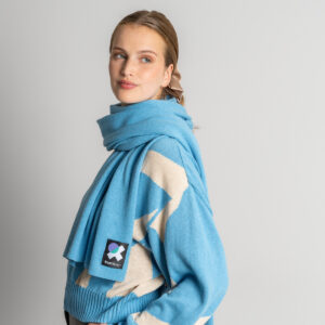 Šal iz volne in ekološkega bombaža, MODER Šal iz volne in ekološkega bombaža, MODER