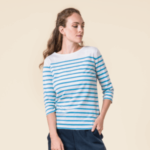 Ženska majica iz 100% eko bombaža črte XS Ženska majica iz 100% eko bombaža črte XS