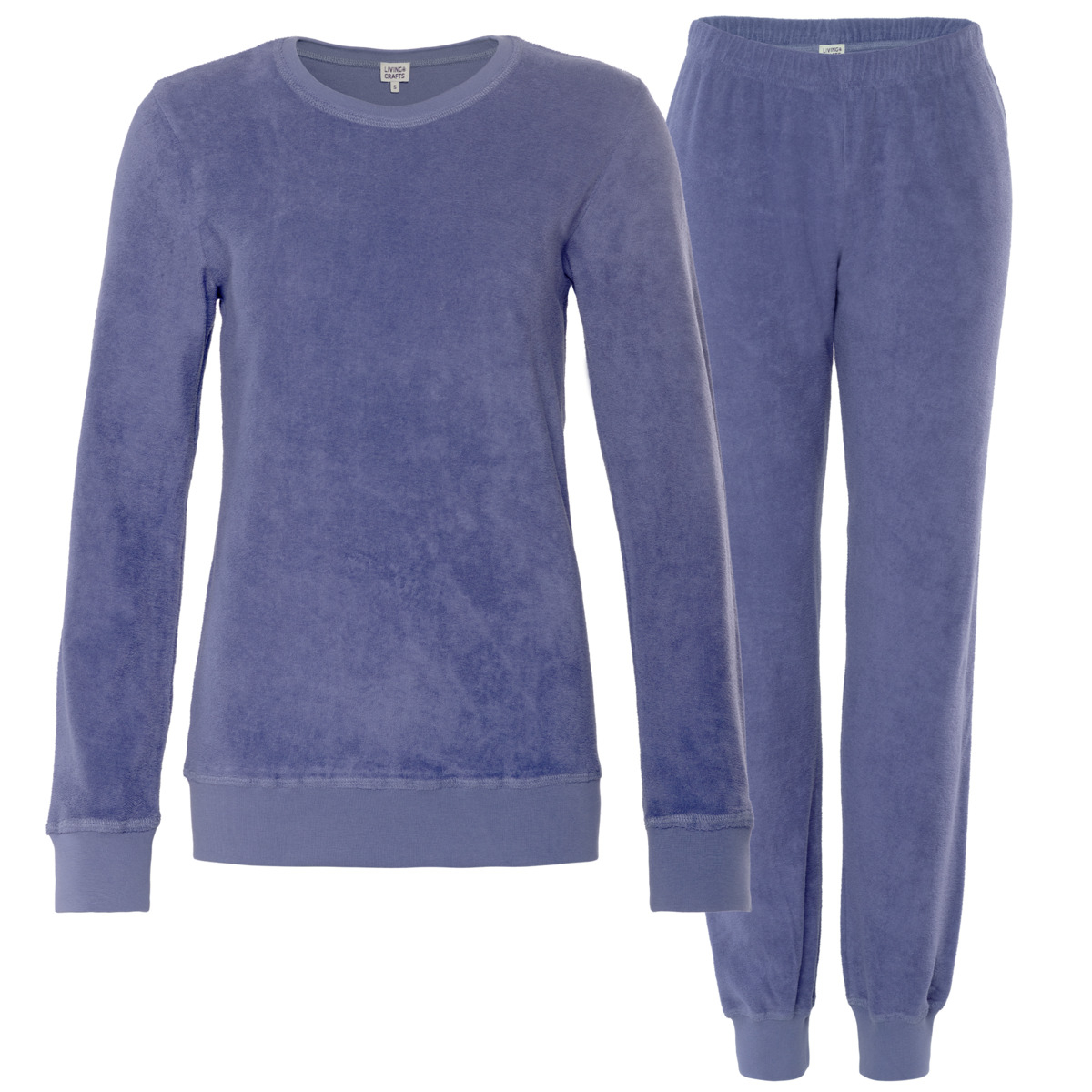 Ženska pižama iz 100% eko bombaža frotir vijola S Ženska pižama iz 100% eko bombaža frotir vijola S