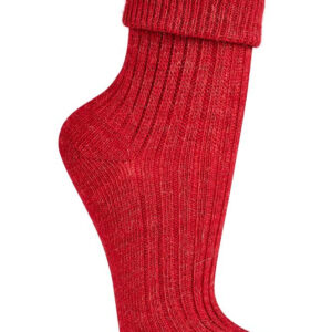 Eko volnene nogavice z alpaka volno- rdeče