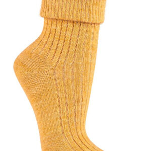 Eko volnene nogavice z alpaka volno- rumene