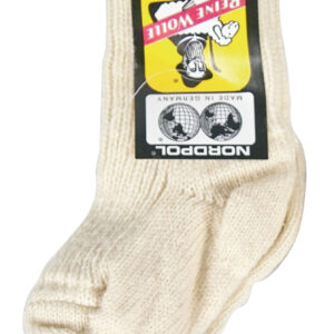 Eko nogavice otroške iz 100% volne vel. od 19-34 NATUR