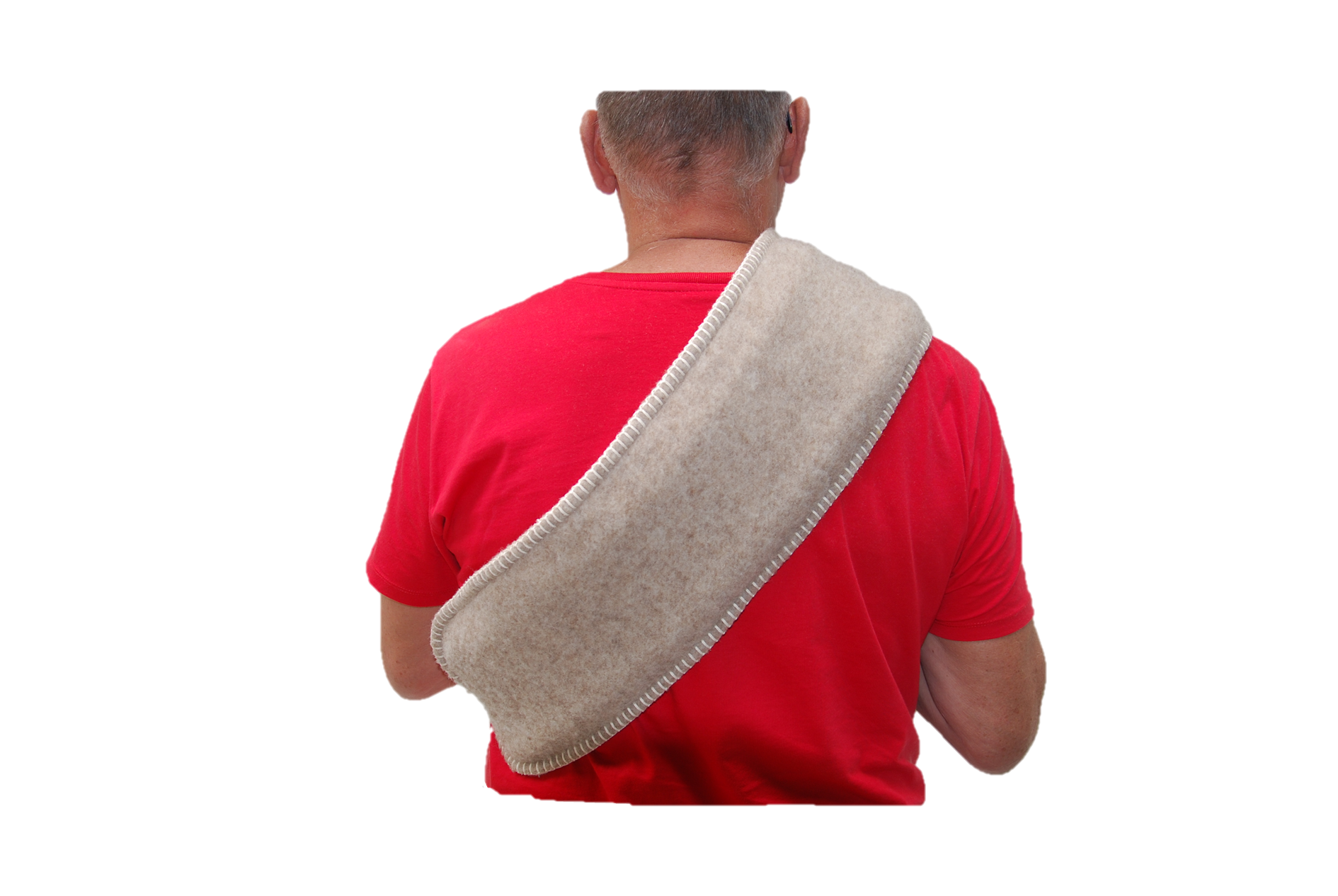 Dolg termofor iz naravnega kavčuka, v kompletu z volneno prevleko Dolg termofor iz naravnega kavčuka, v kompletu z volneno prevleko