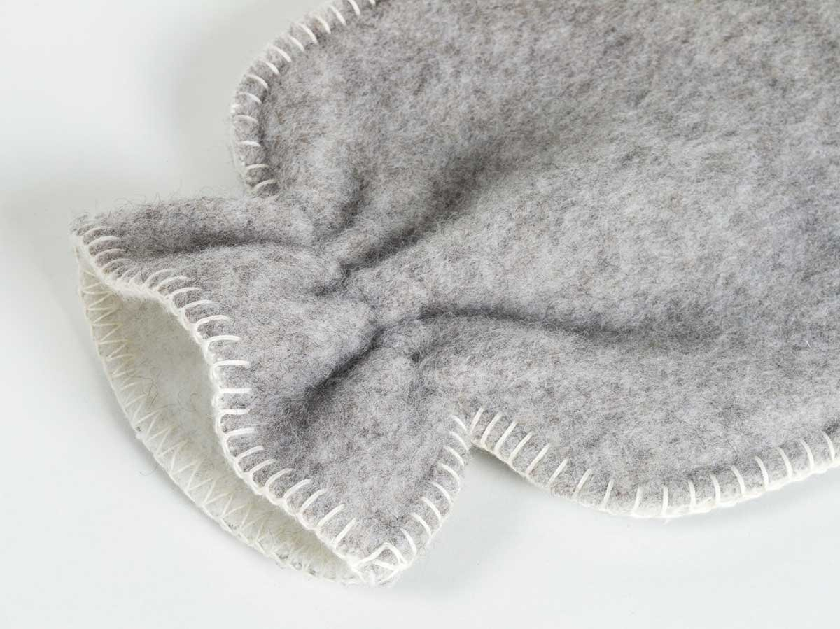 Prevleka za termofor iz 100% merino volne grey