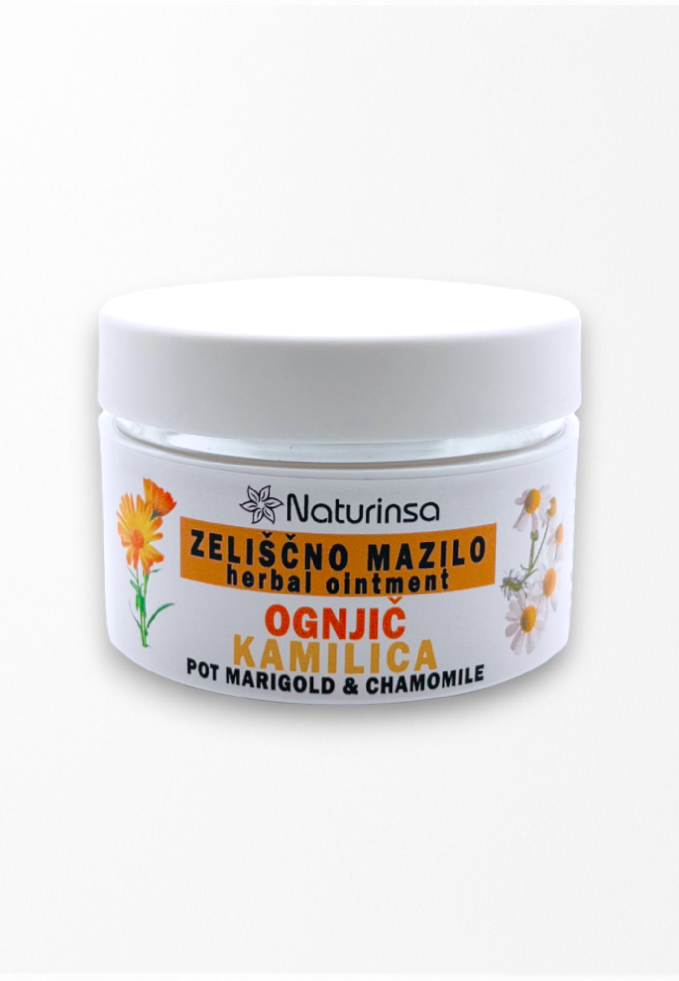 Zeliščno mazilo ognjič, kamilica Zeliščno mazilo ognjič, kamilica
