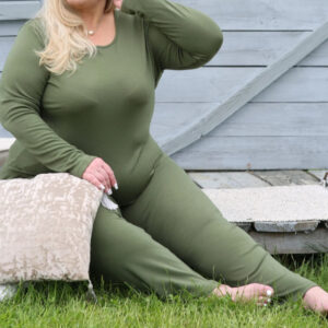 Ženska pižama iz 100% volne ZELENA od XS do 3XL Ženska pižama iz 100% volne ZELENA od XS do 3XL